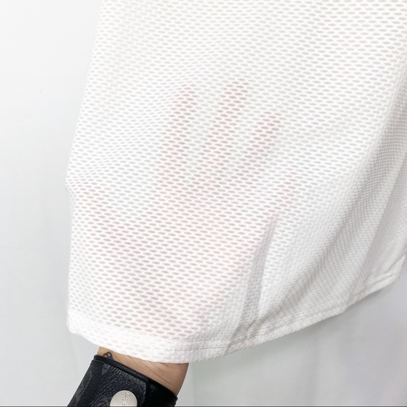 NWT-SHEIN-White RacerBack FIT Yellow tank M - Picture 5 of 8